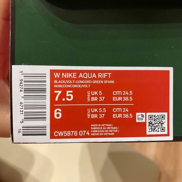 Nike Air Aqua Rift Multicolor Men’s 6 Women’s 7.5 Brand New Deadstock - Picture 11 of 11